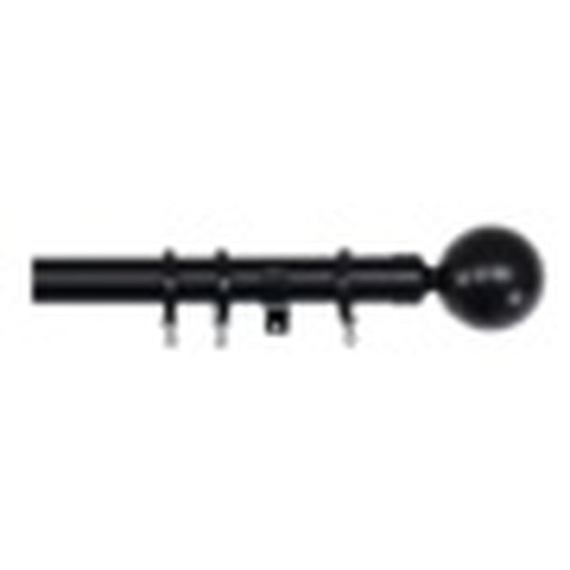 Jones Interiors Cosmos 28mm Metal Curtain Pole Kit Matt Black 300cm