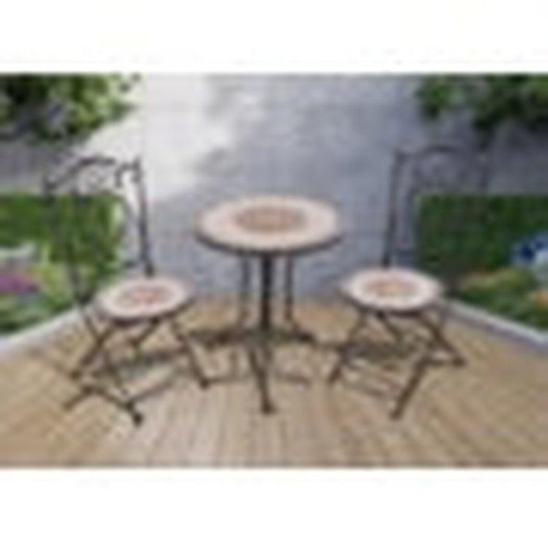 Pagoda Ceramic Mosaic Bistro Set Star