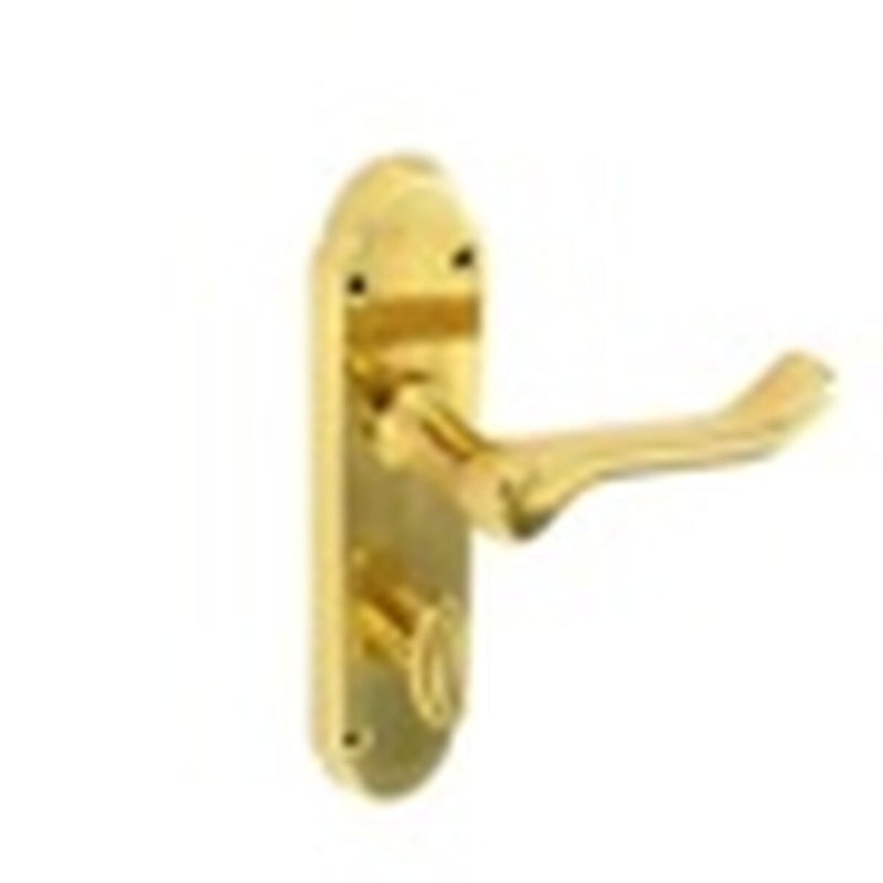Securit Richmond Brass Bathroom Handles (Pair) 170mm