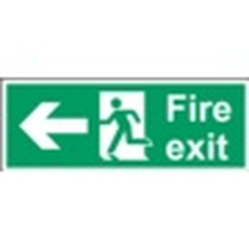 Securit Fire Exit Arrow Left 400mmx150mm