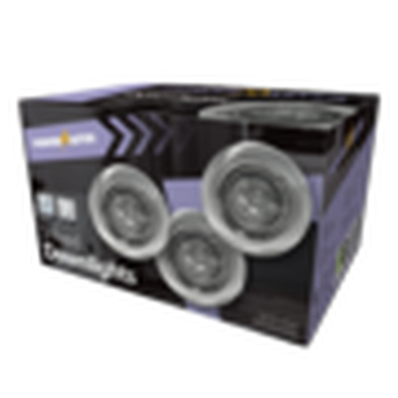 Powermaster 3 Pack Fixed GU10 Downlights Brushed Chrome