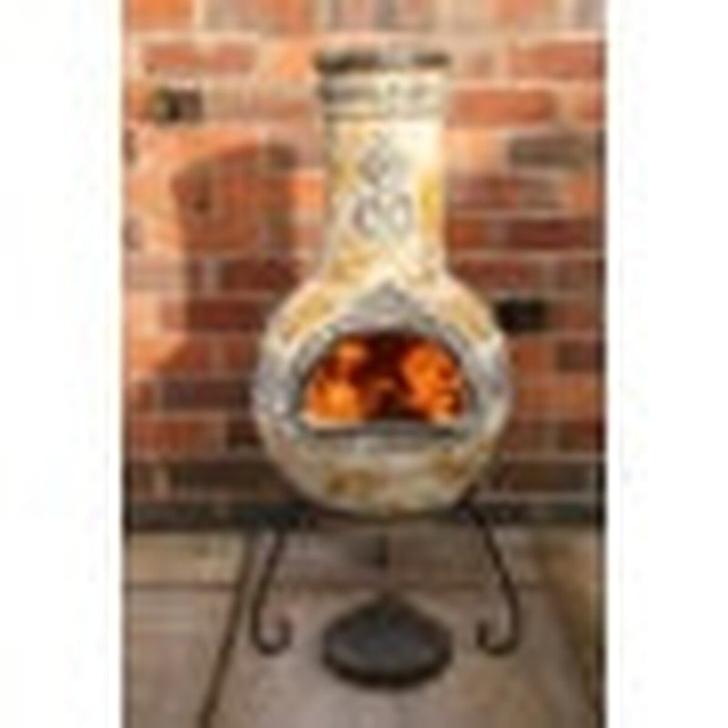 Gardeco Azteca Yellow Mexican Chimenea 110cm