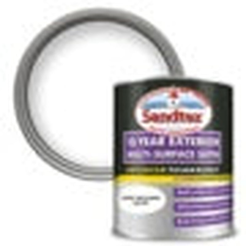 Sandtex 10 Year Exterior Multi Surface Satin 750ml Brilliant White