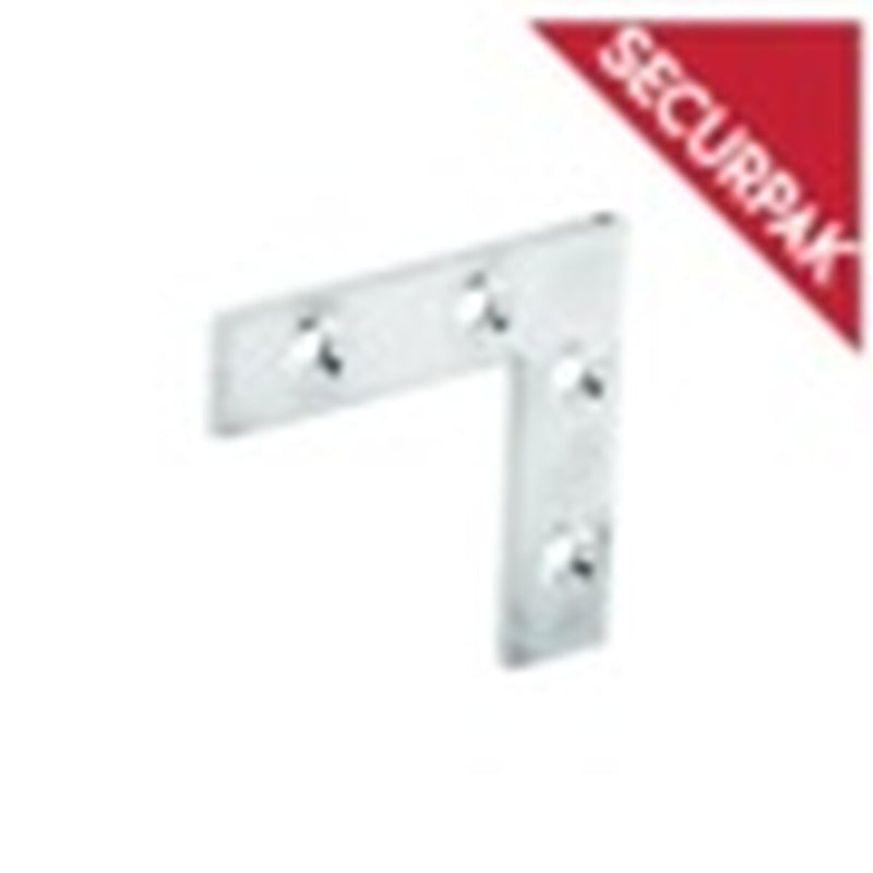Securpak Zinc Plated Corner Plate 50mm Pack 4