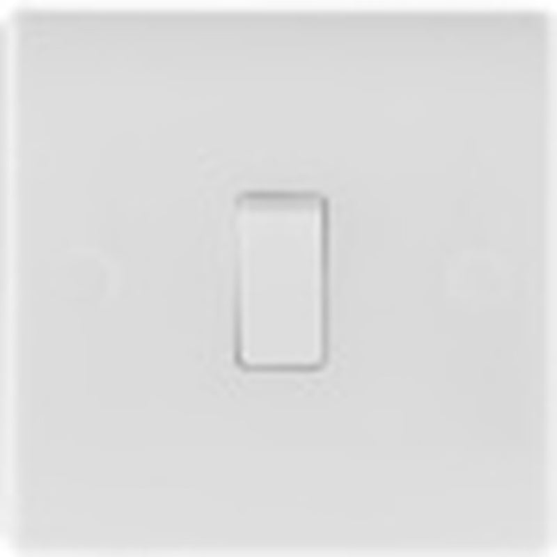 BG 2 Way White Round Edge Switch 1 Gang