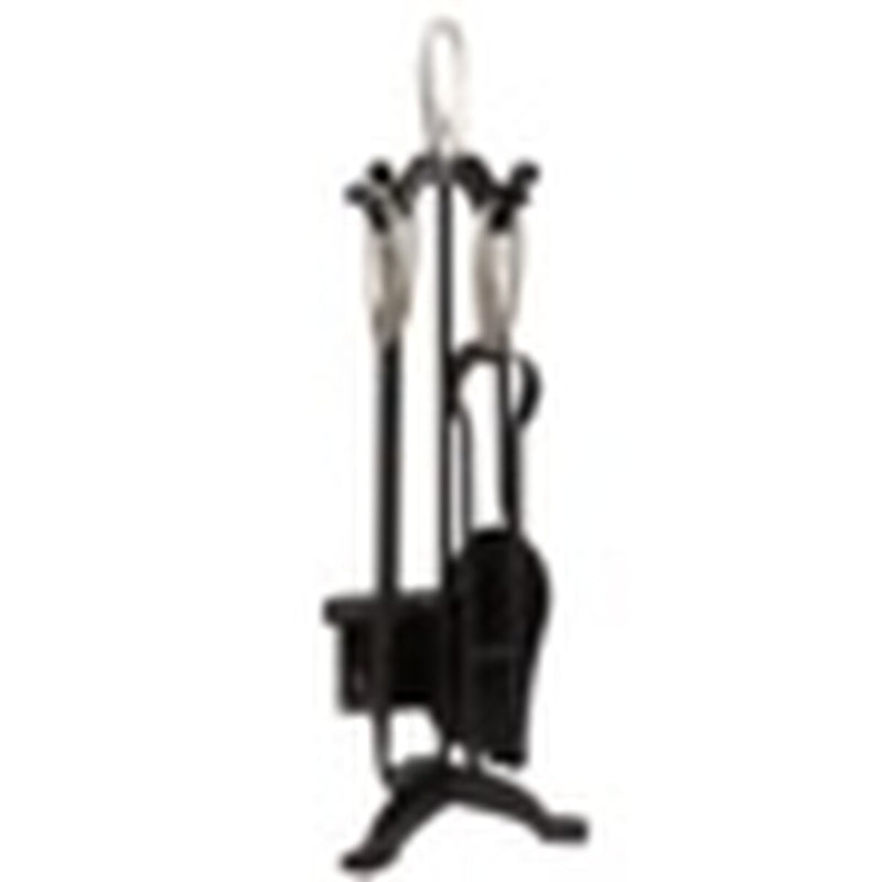 Hearth & Home Black Companion Set With Pewter Handles 5 Piece 24"