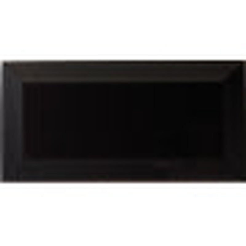 Johnson Tiles Bevel Brick Gloss Tiles Black 200x100x7.5