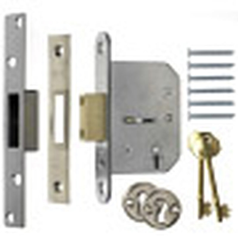 Era Viscount Mortice Deadlock Brass Effect 63mm