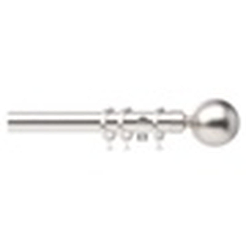 Jones Interiors Cosmos 28mm Metal Curtain Pole Kit Matt Nickel 240cm