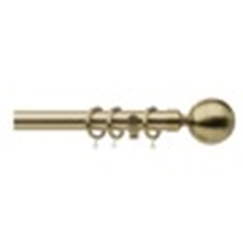 Jones Interiors Cosmos 28mm Metal Curtain Pole Kit Antique Brass 300cm