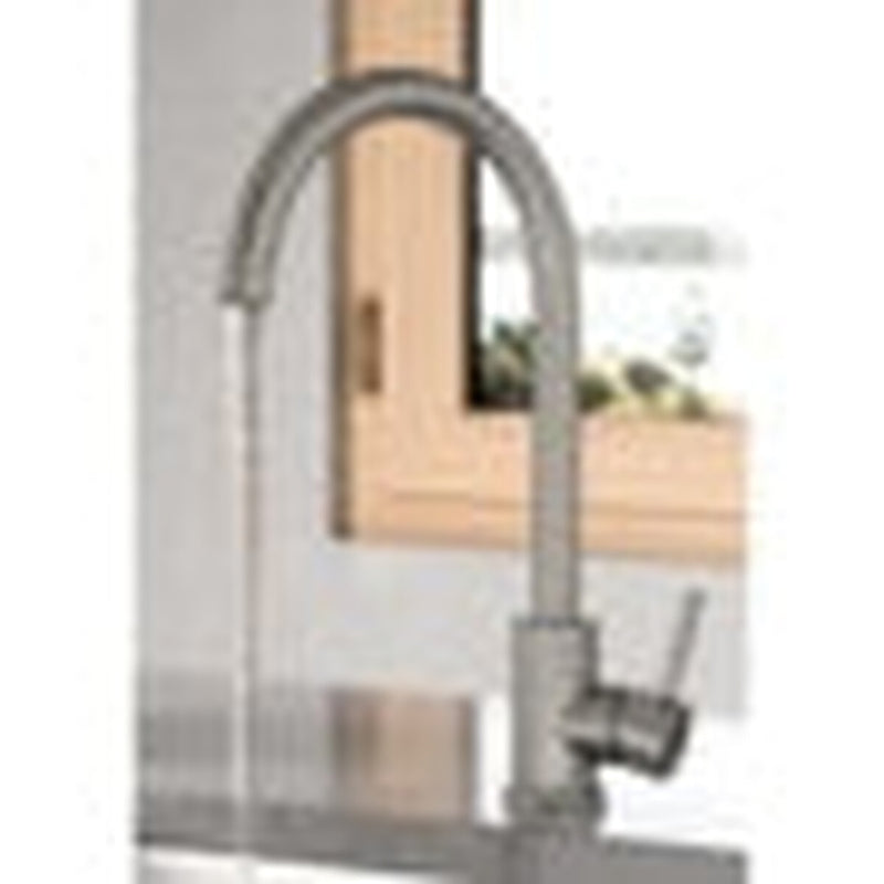 Scudo Manhattan Kitchen Mixer Tap Brushed Stainless Steel