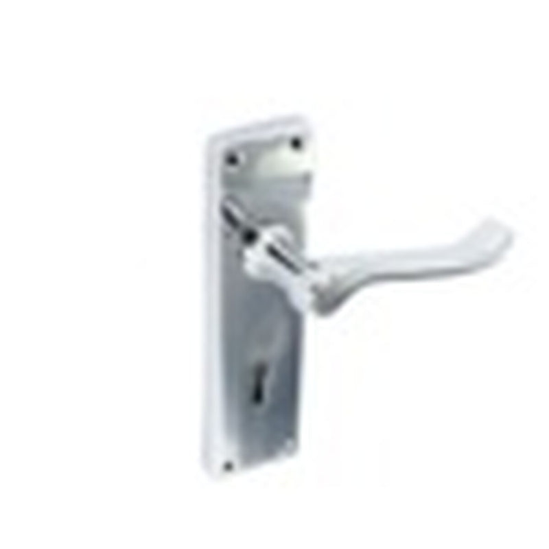 Securit Scroll Chrome Lock Handles (Pair) 155mm