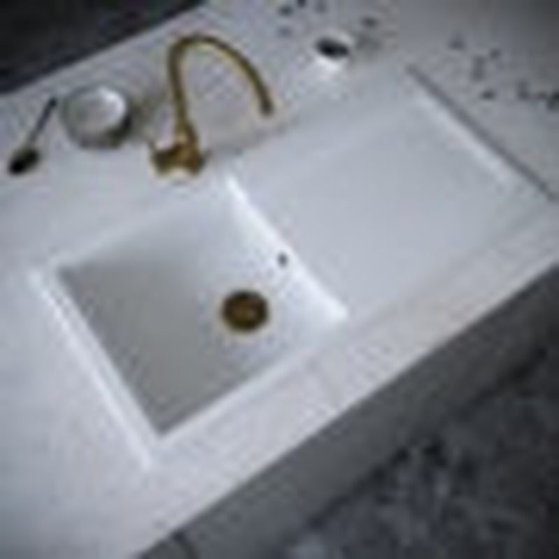Ellsi White Comite Sink & Waste 1 Bowl 100 x 50cm