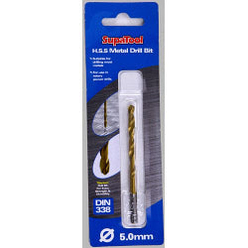 SupaTool Titanium Coated HSS Drill Bits 5x86mm