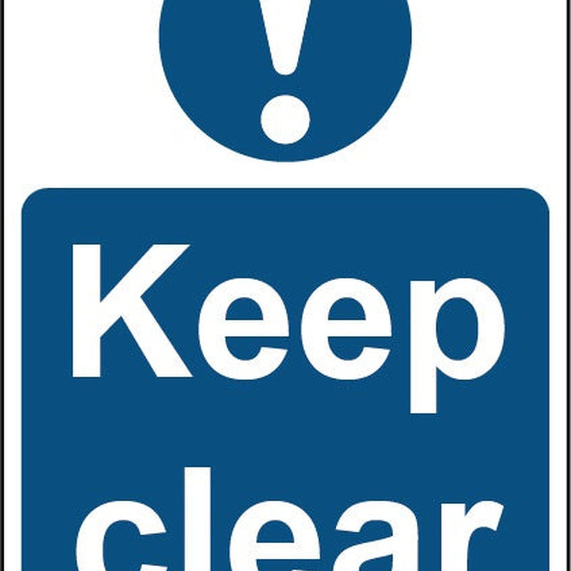 Smiths Architectural Keep Clear Blue Sign 148mmx210mm