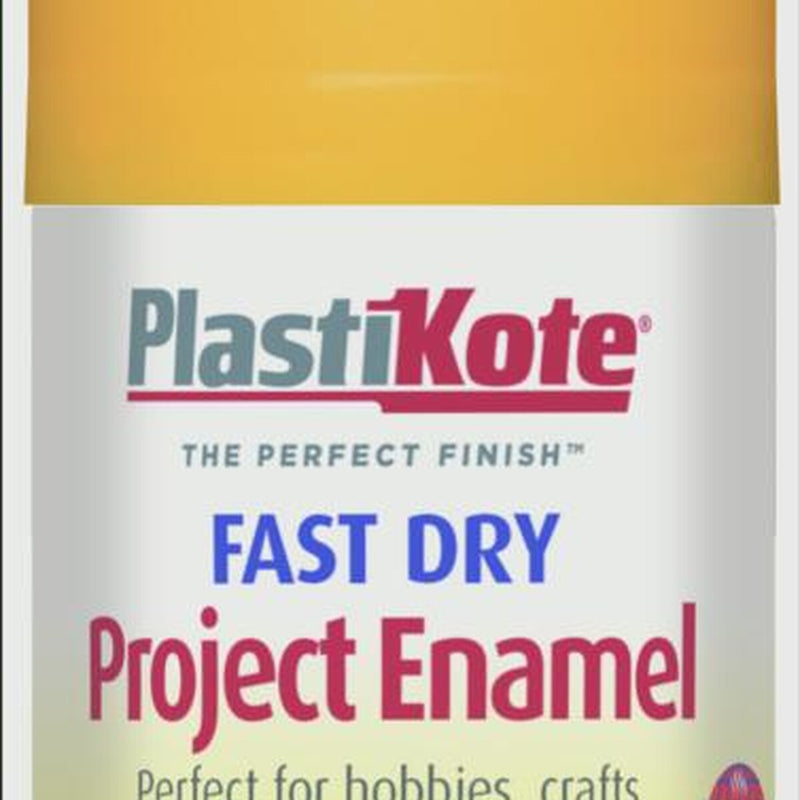 PlastiKote Fast Dry Enamel Aerosol Paint Sunshine Yellow - 100ml