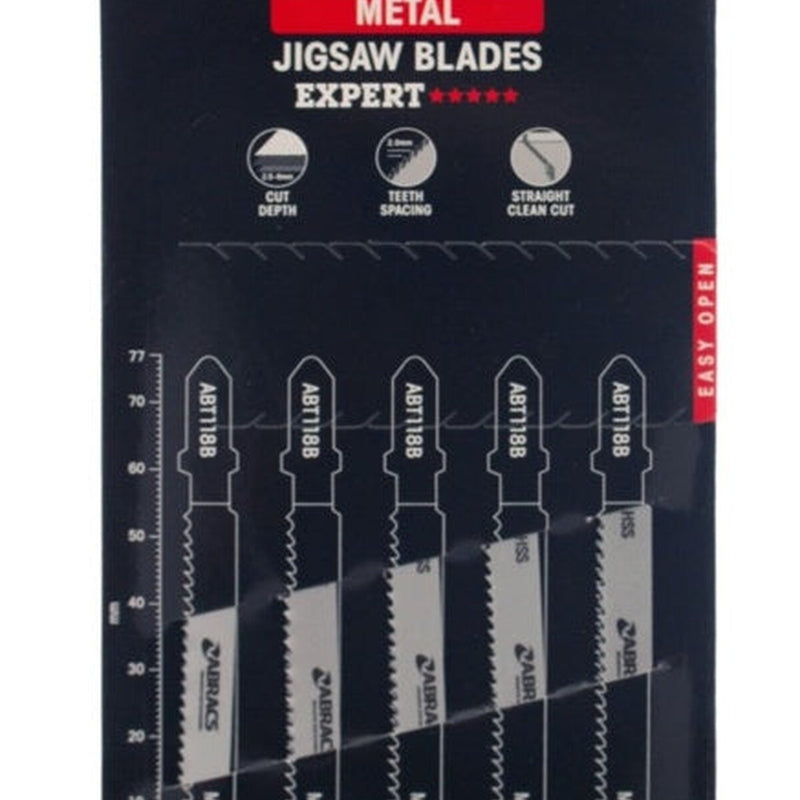 Abracs Jigsaw Blade For Metal Pack 5 77mm