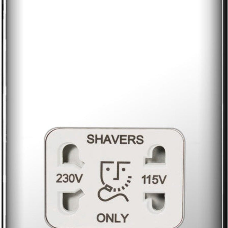 BG Chrome Shaver Socket Dual Voltage