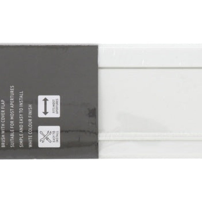 Woodside Letterbox Draught Excluder With Cover White