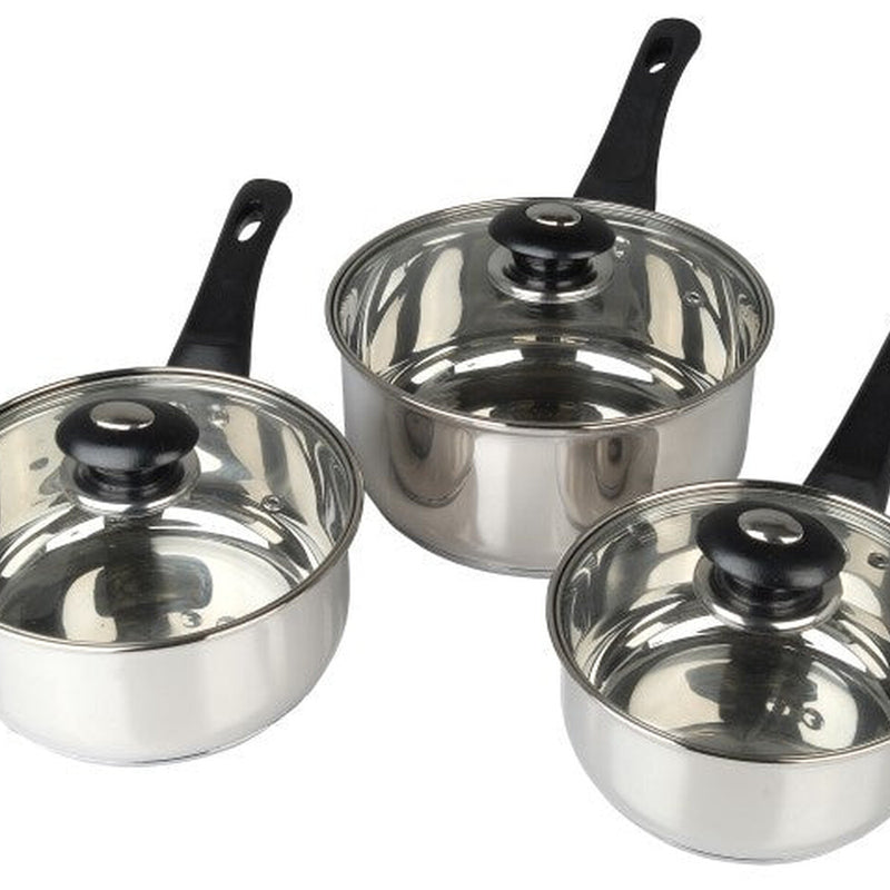 Pendeford Saucepan Set With Lids Stainless Steel