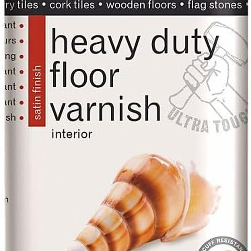 Polyvine Heavy Duty Floor Varnish - Satin Finish - 1 Litre
