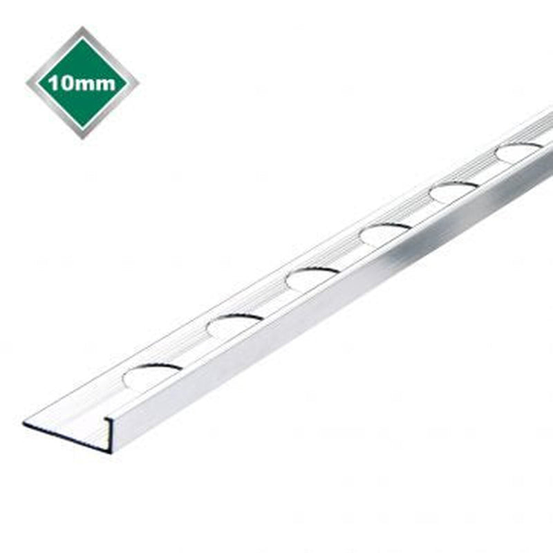 Tilerite L Shape silver trade trim 10mm