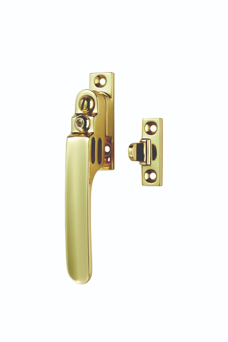 Victorian - Locking Night Vent - Polished Brass 16MM X 60MM