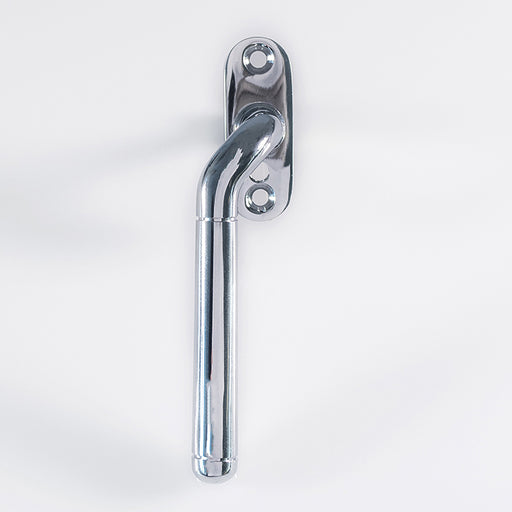 Cranked Locking Espag. Handle Left Hand - Polished Chrome 110MM