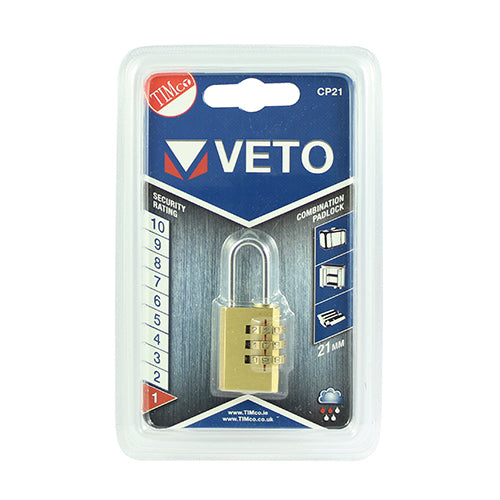 TIMCO Brass Combination Padlock