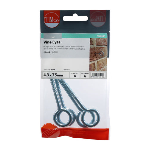 TIMCO Vine Eyes Silver