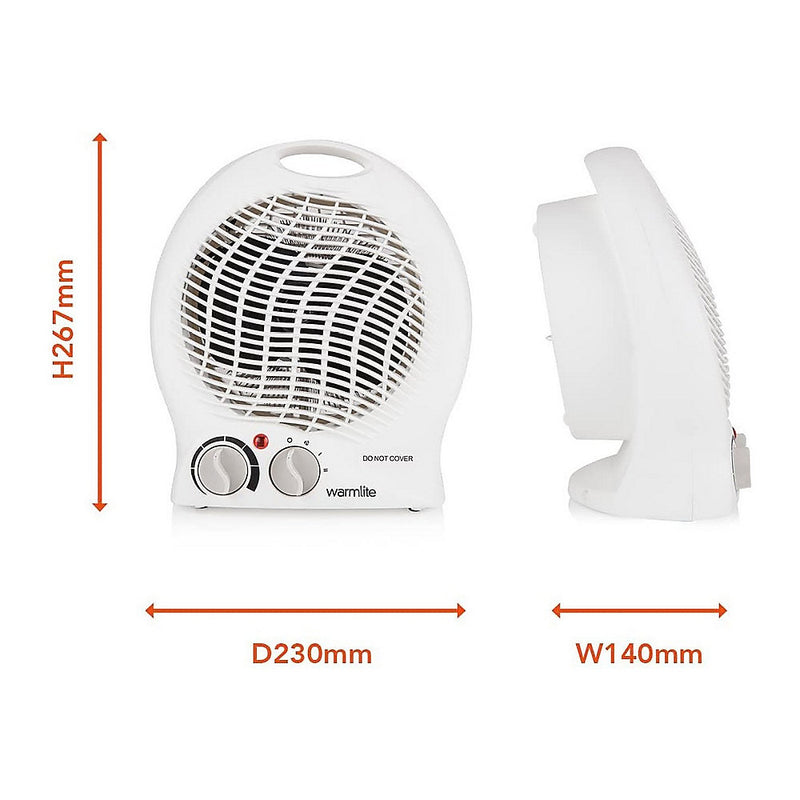 Warmlite Thermo Fan Heater 2000W - WL44002 - Efficient Heating for Home and Office