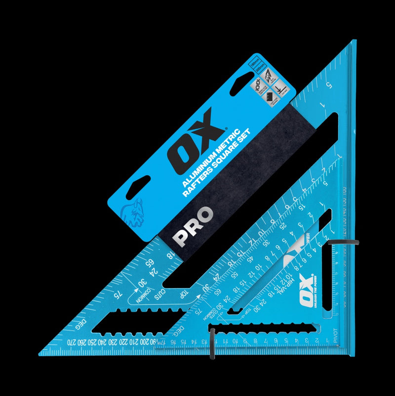 OX Pro Aluminium Metric Rafters Square 300mm Set