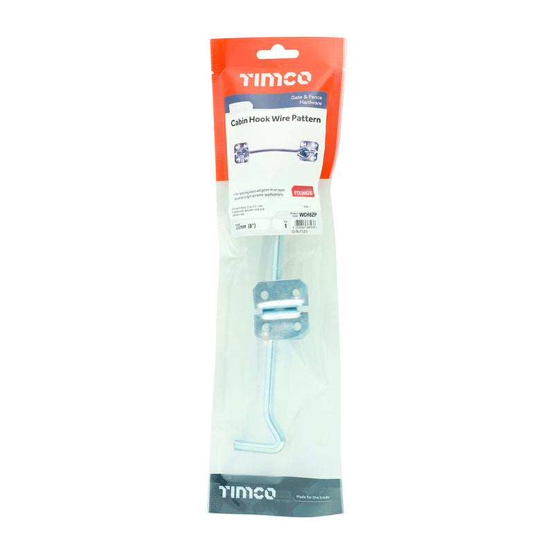 TIMCO Cabin Hooks Wire Pattern Black - 10"
