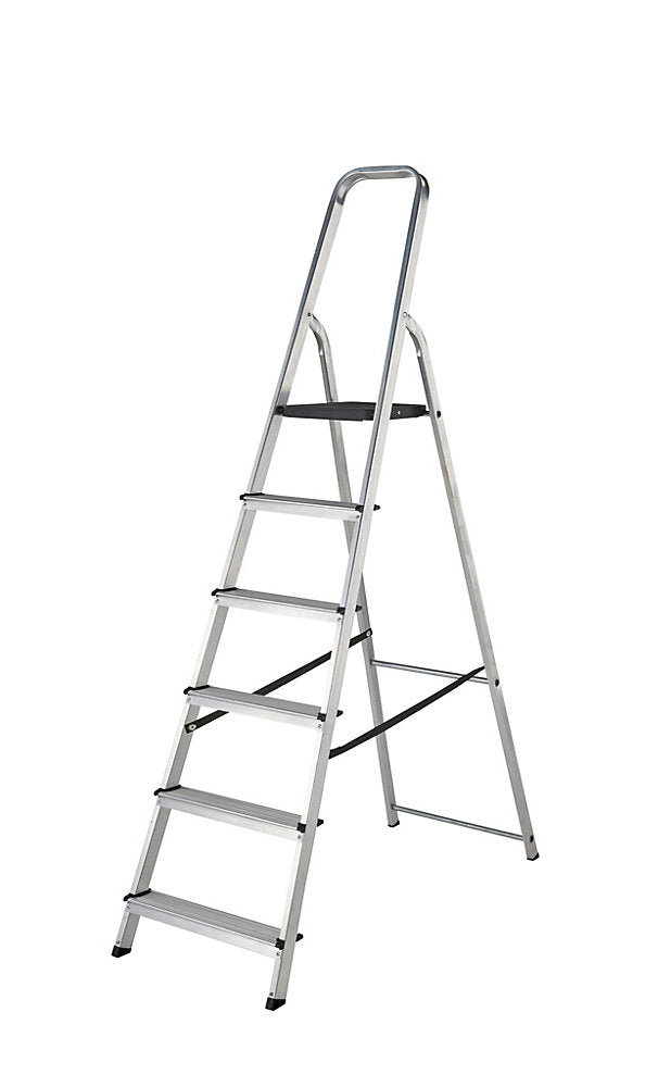 Werner Platform Stepladder 6 Tread High Handrail