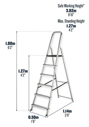 Werner Platform Stepladder 6 Tread High Handrail