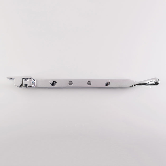 270Mm Bulb End Casement Stay - Polished Brass 253MM