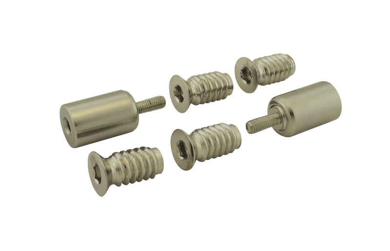 Sash Window Stop ( 2 X Stops 4 X Ferrules 1 X Key) - Satin Nickel
