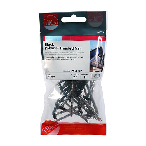 TIMCO Polymer Headed Nails A4 Stainless Steel White - 40mm