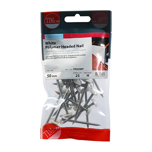 TIMCO Polymer Headed Nails A4 Stainless Steel — Trade Pack