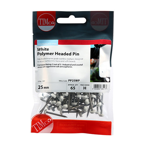 TIMCO Polymer Headed Pins A4 Stainless Steel — Trade Pack