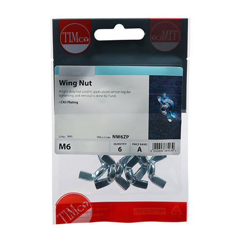 TIMCO Wing Nuts Silver — Trade Pack