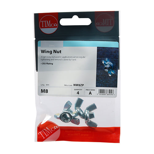 TIMCO Wing Nuts Silver - M10