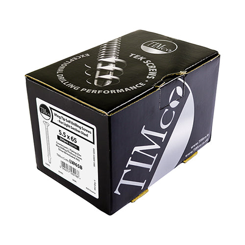TIMCO Self-Drilling Wing-Tip Steel to Timber Light Section Silver Screws — Box
