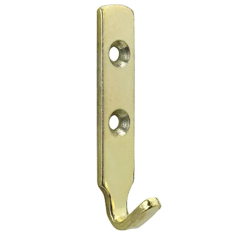 X-Hooks Brass-Plated Heavy-Duty J Picture Hooks, 2-Pack