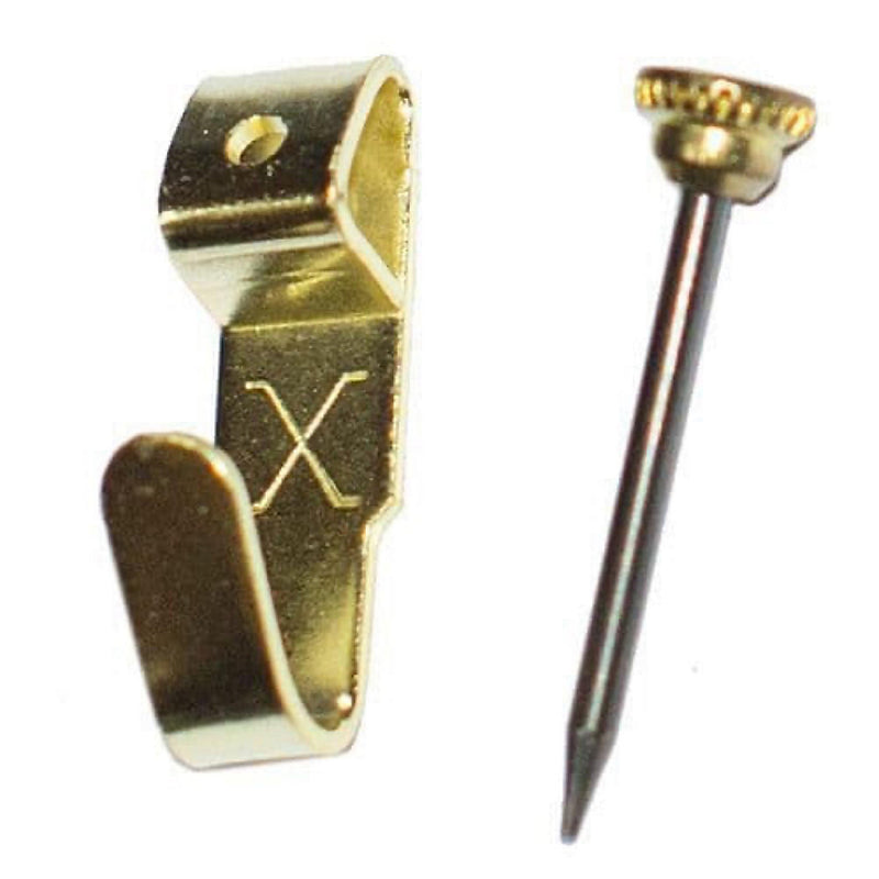 X-Hooks No.1 Small Brass Plated Picture Hooks (Pack of 50)