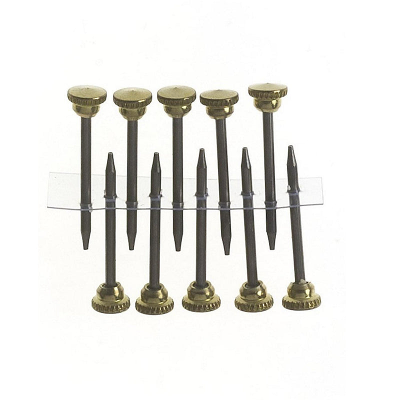 X-Hooks No.2 Medium Brass Plated Picture Hooks (Pack of 40)