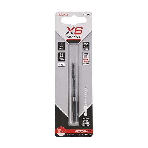 TIMCO X6 HSS Impact Drill Bits - 10.0mm