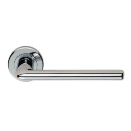 Manon Lever On Sprung Screw-On Round Rose - Polished Chrome