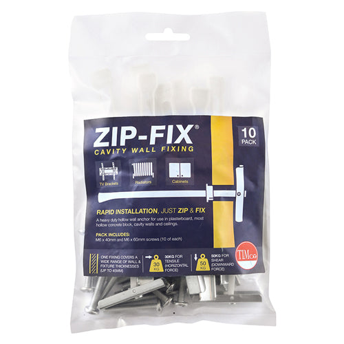 TIMCO Zip-Fix Heavy Duty Cavity Wall Anchors - M6