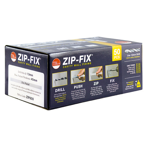 TIMCO Zip-Fix Heavy Duty Cavity Wall Anchors — Box